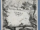 a black and white drawing of a man sitting on a bridge