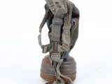 a close up of a backpack on a white surface