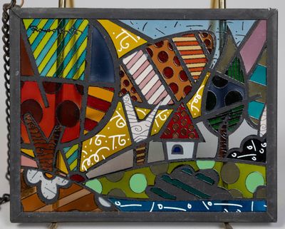 une photo d'une photo d'un tableau sur le mur