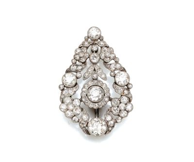 broche en diamant art déco
