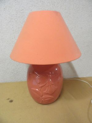 364.6 - Lampe Pied EN Ceramique Orange 1 - 2 Euro