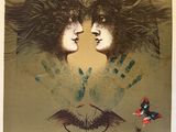 an image of a painting of two people with their hands in the shape of a heart