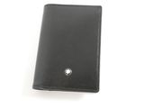 leather passport case with a button on the front of it