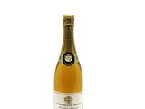 a bottle of champagne on a white background