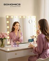 SONGMICS - Miroir de Maquillage avec Lumières Dimensions: 80…