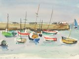 many boats that are sitting in the water