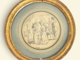 une photo d'une photo représentant un homme et une femme dans un cercle