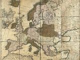 an old map of europe with a map of europe in the middle