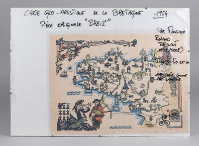 an old drawing of a map of a town with people on it