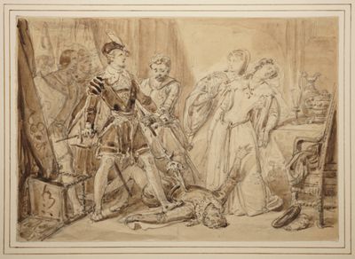 ÉCOLE ROMANTIQUE DU XIXe siècle, entourage de DEVERIA, Scène… - Photo 1