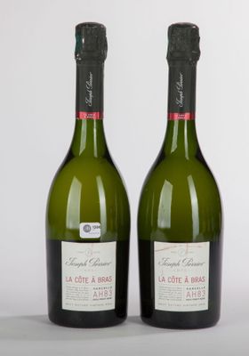 deux bouteilles de vin posées l'une à côté de l'autre sur une table