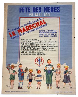 a poster advertising a french children ' s party in paris