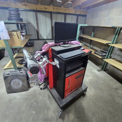 an image of a work station with a computer on top of it
