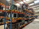 a large rack with many different types of electronics on it