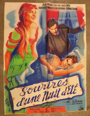 an old movie poster of a man and a woman in bed