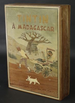 Coffret en marqueterie de bois, le couvercle orné d'une scèn… - Photo 1