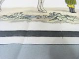 a drawing of a man and a horse on a table