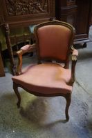 2 fauteuils de style Louis XV - recouverts de velours rose (photo 2)