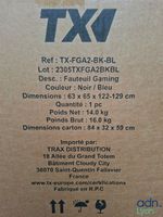 Fauteuil gamer - TX - accoudoirs - appui-tête intégré - noir… (photo 3)