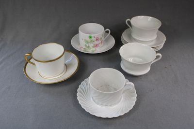 Limoges France : 5 déjeuners porcelaine