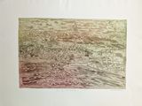 an image of a picture of a painting of water and land