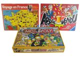 deux jeux de société Monopoly vintage, dont un plateau de Monopoly et un plateau de Monopoly