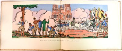 une image représentant un livre ouvert sur lequel figurent des personnes
