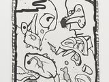une image d'un dessin en noir et blanc d'un groupe de personnes