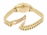 an image of a watch with a gold bracelet on a white background
