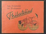 an orange book with a picture of a man riding a bicycle