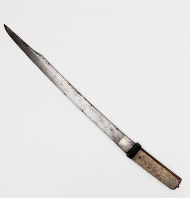 LAME en fer signée "Bizen no zuni Osafune jubei", le manche …