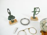 many different items that are on display on a table
