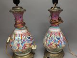 paire de vases chinois à cloisonné sur socles en bronze