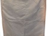 brown blanket hanging on a clothes line in a room