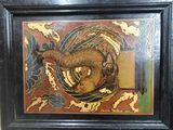 a picture of a picture of a dragon on the wall