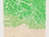 an image of a green and white painting on a white surface