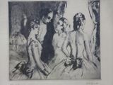 an image of a drawing of a group of women in dresses