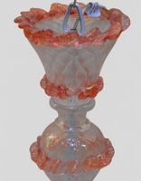 Lustre en cristal de Murano rose et blanc (photo 4)