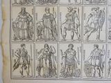 de nombreuses photos d'hommes vêtus de costumes médiévaux