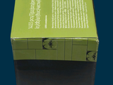 a green box that has a picture of a cat in it