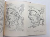 two drawings of a man and a woman on a book