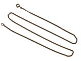 a close up of a chain on a white background