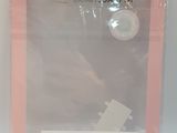 a pink picture frame with a picture of a cat on it