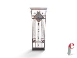 a clock that is sitting on top of a stand