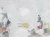 une image représentant un tableau où l'on voit un homme et une femme marchant dans la neige