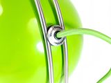 a green ball with a metal wire attached to it
