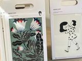 two boxes that have a picture of a woman on them