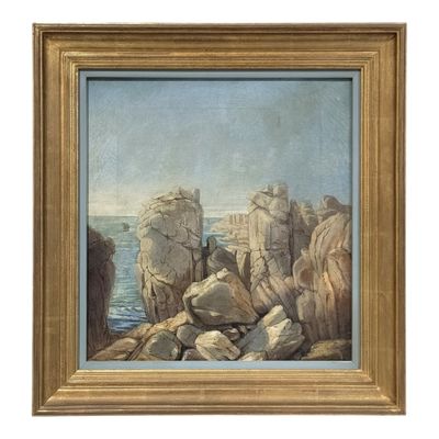 une image représentant un tableau de rochers sur la plage