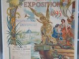 affiche représentant un bateau avec une statue à l'avant