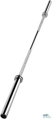 a metal pole with a metal handle on a white background